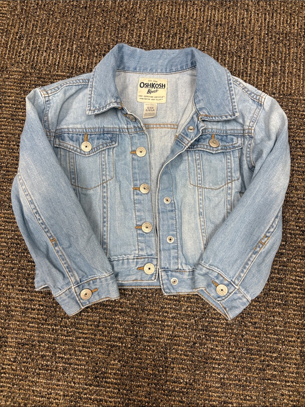 OshKosh B'gosh Light Wash Blue Kids Denim Jacket